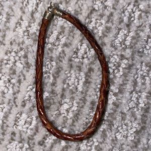 Woven leather bracelet